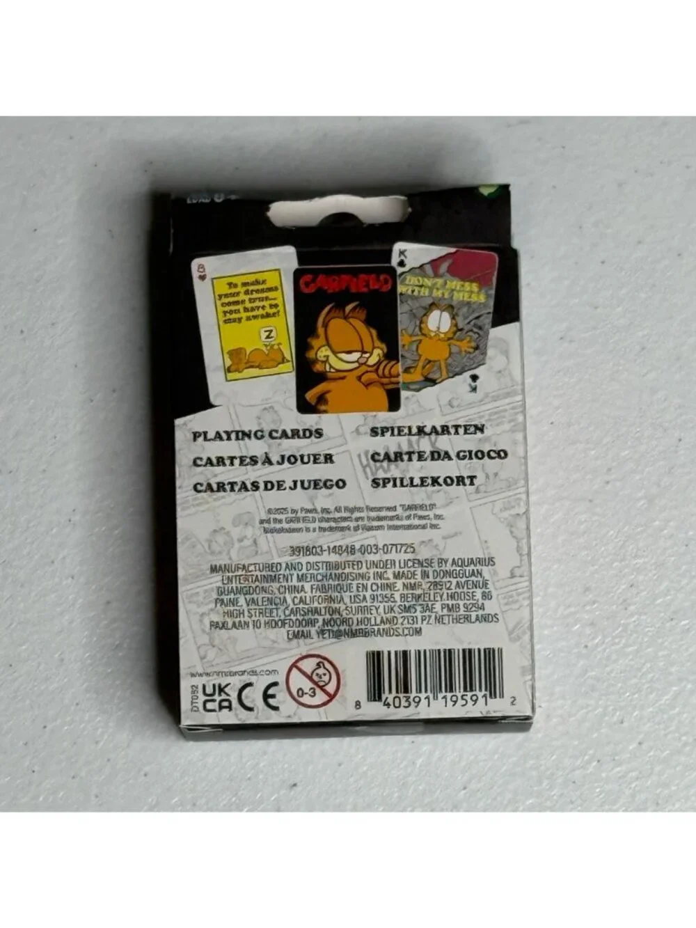 Garfield Nickelodeon Playing Cards Character Deck New